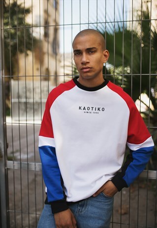 SIDNEY WHITE/RED SWEATSHIRT