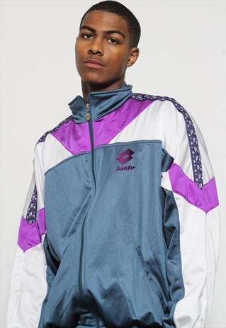 VINTAGE LOTTO TRACK JACKET BLUE
