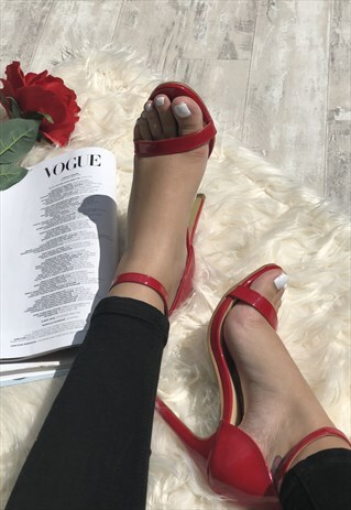 FIVE STAR BOUTIQUE STILETTO HEELS IN RED PATENT
