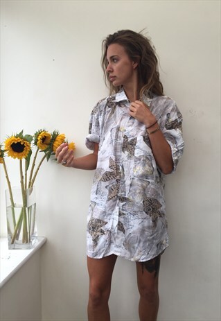 CRAZY PATTERN OVERSIZED RETRO VINTAGE UNISEX FESTIVAL SHIRT