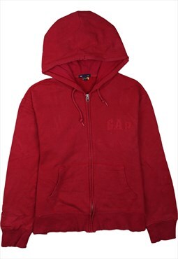 Vintage 90's Gap Hoodie Full Zip Up Red Medium