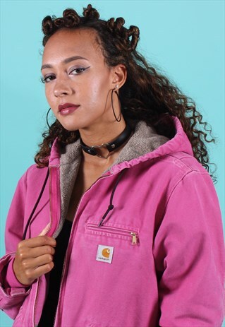 CARHARTT PINK FLEECE LINED HOODED JACKET