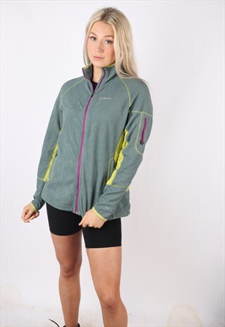 VINTAGE COLUMBIA FLEECE JACKET OUTDOORS JUMPER M 8 10 90S
