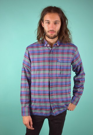 VINTAGE 90'S YVES SAINT LAURENT CHECKED SHIRT