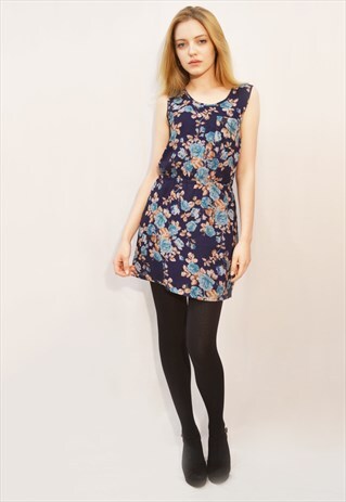 VINTAGE FLORAL PRINTED DRESS