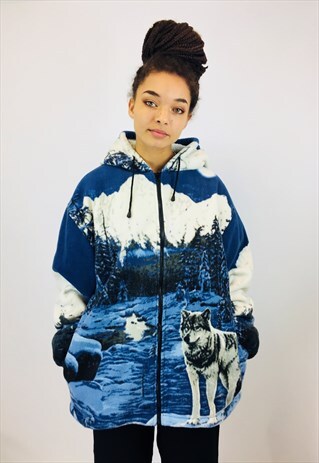WOLF TEDDY BEAR FLEECE JACKET