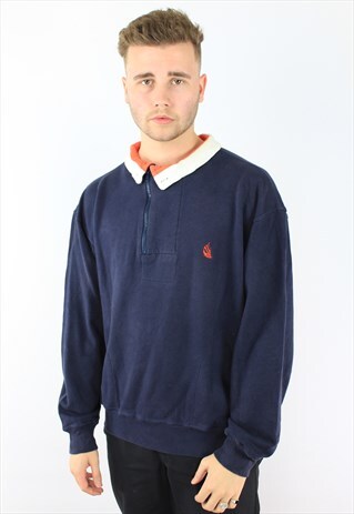 NAUTICA VINTAGE HALF-ZIP SPORTS SWEATSHIRT