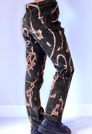 REWORKED ACID WASH Y2K BLEACHED MOM HIGH WAIST JEANS