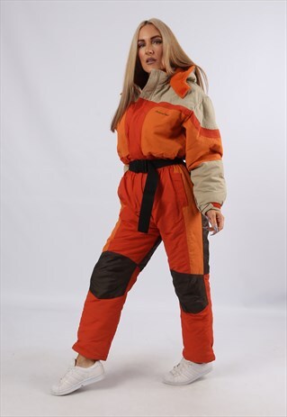 VINTAGE TRACK & FIELD FULL SKI SUIT SPORTS UK 10 S (Y2C)