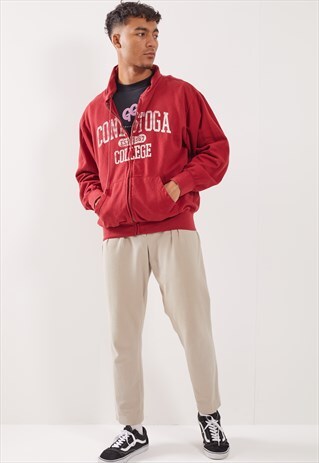 VINTAGE CONESTOGA COLLEGE ZIP-UP HOODIE