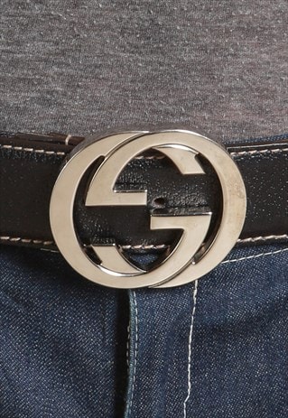 GUCCI BLUE STRIPED BELT