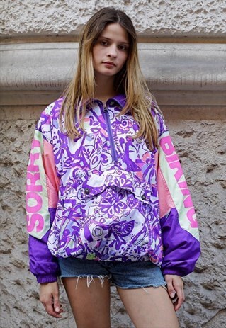VINTAGE LIGHT BOMBER K-WAY WINDBREAKER '90 COD.698