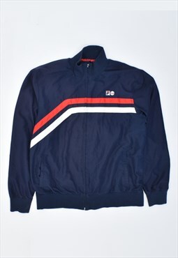 Vintage 90's Fila Tracksuit Top Jacket Navy Blue