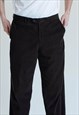 VINTAGE 90S MID WAIST BROWN CORDUROY STRAIGHT FIT TROUSERS