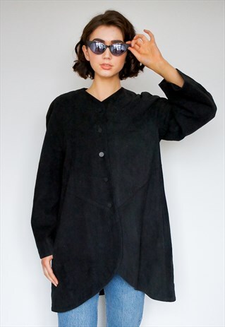 VINTAGE 90'S BLACK SUEDE JACKET