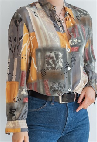 VINTAGE 80S FUNKY PRINT FESTIVAL SHIRT