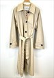 Kzell Pu trench coat with high collar in Beige 