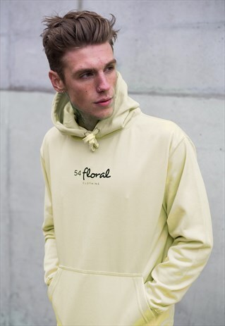 CENTRE LOGO PULLOVER HOODY - VANILLA CREAM BEIGE