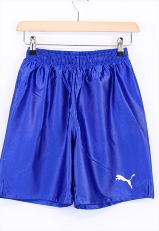 VINTAGE PUMA SPORTS SHORTS BLUE WITH CONTRAST LOGO