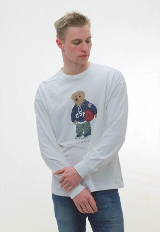 VINTAGE RALPH LAUREN POLO BEAR LONGSLEEVE T-SHIRT