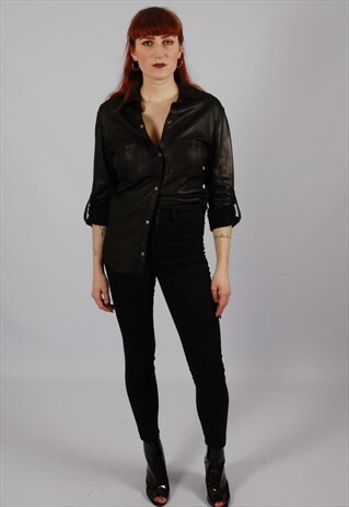 VINTAGE 90S LEATHER SHIRT