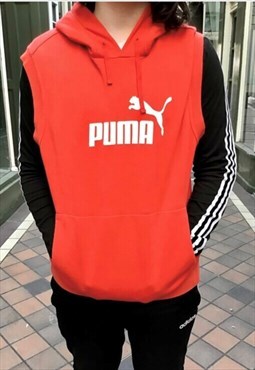Puma sleeveless baggy oversized 80s 90s hoodie 