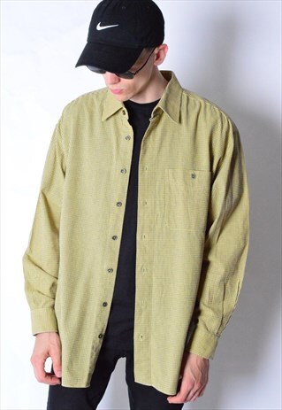 VINTAGE 90S MUSTARD YELLOW LONG SLEEVE SHIRT