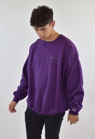 VINTAGE 90S PURPLE CHAMPION CREW NECK SWEATSHIRT