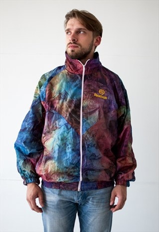 VINTAGE RETRO PURPLE REEBOK JACKET
