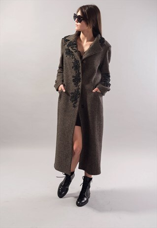MELANGE LINED COAT/WOOL/WINTER/MASCULINE/AUTUMN/F1739