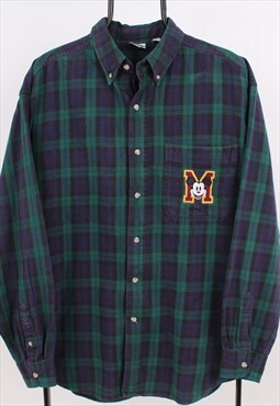 Mens Vintage the disney store flannel Check Shirt 