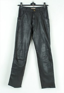 LINUS Genuine Leather Pants Tapered Trousers High Waist