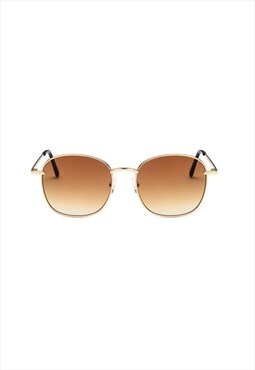 Louise Round Sunglasses Brown