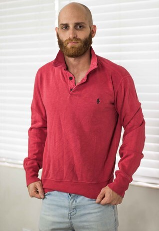 VINTAGE POLO RALPH LAUREN JUMPER LOGO 90S S 16.4