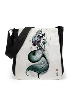 Japanese Mermaid Queen Reporter Bag Shoulder Tablet Tattoo 