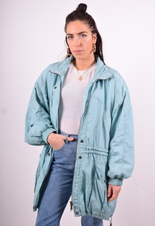 WOMENS VINTAGE JACKET XL BLUE 90'S