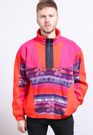 VINTAGE HALF ZIP FLEECE TOP