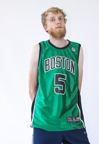 MENS VINTAGE USA NBA BOSTON GARNETT JERSEY TANK TOP SHIRT