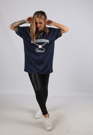 VINTAGE BASEBALL SPORT JERSEY OVERSIZED TOP UK 14 L (FBAG)