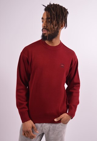 PAUL & SHARK MENS VINTAGE JUMPER SWEATER MEDIUM MAROON 90S