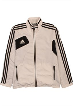 Vintage 90's Adidas Windbreaker Striped Sleeves Full Zip Up