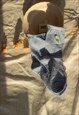 BLUE TULIP MOTIF EMBROIDERED SOCKS