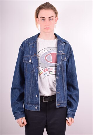 CARRERA MENS VINTAGE DENIM JACKET MEDIUM BLUE 90S