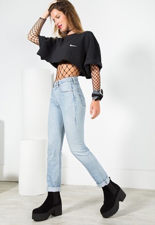 VINTAGE 80S REWORKED LEVI'S 501 JEANS LIGHT WASH / 0199