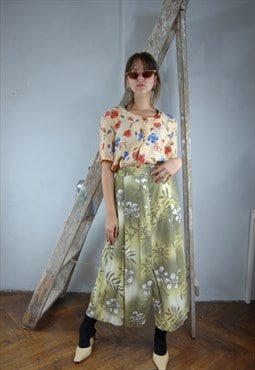 Vintage 90's light baggy oversized summer festival blouse 
