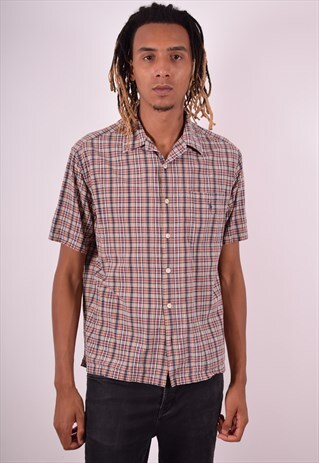 POLO RALPH LAUREN MENS VINTAGE SHIRT MEDIUM MULTI CHECK 90S