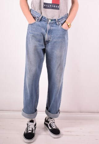 TOMMY HILFIGER MENS VINTAGE JEANS W33 L30 BLUE 90S