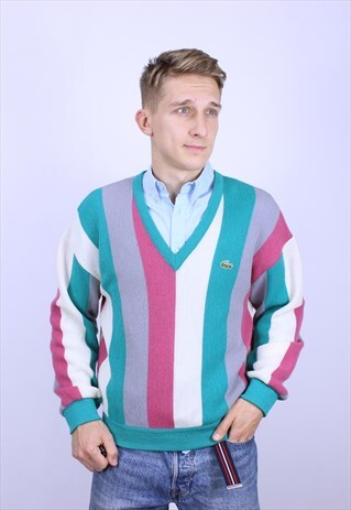 RARE VINTAGE MENS LACOSTE JUMPER LONG SLEEVE