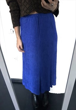 Cobalt Blue Midi Skirt