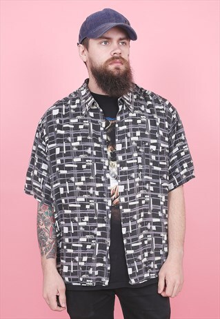 VINTAGE CRAZY PRINT SHIRT /R12209
